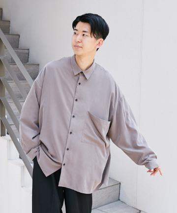 モダールポケットドルマンシャツ  /ビッグシャツ