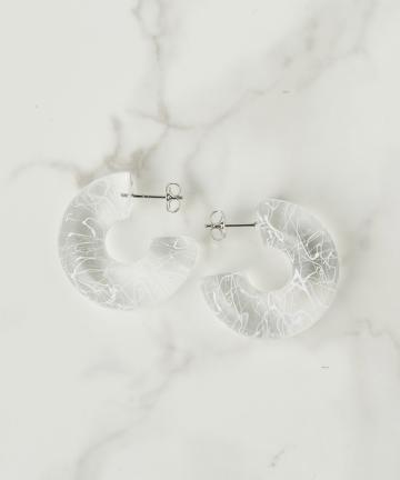 マーブルクリアピアス