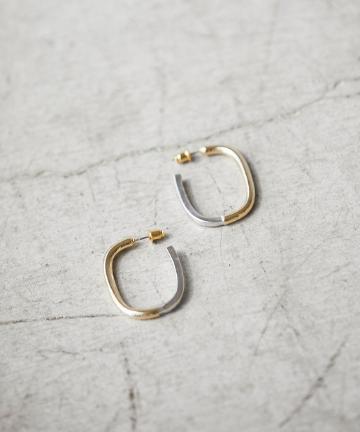 バイカラーフープピアス