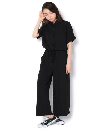 オープンカラーオールインワン