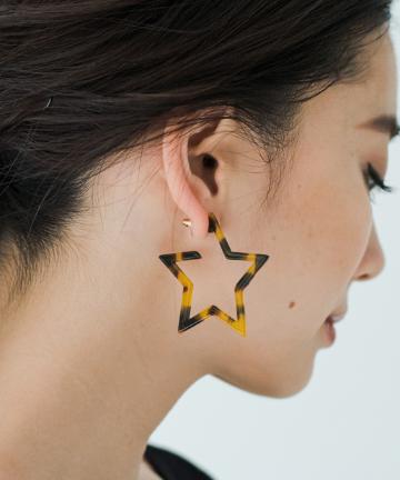 【ADIA KIBUR】べっ甲星ピアス