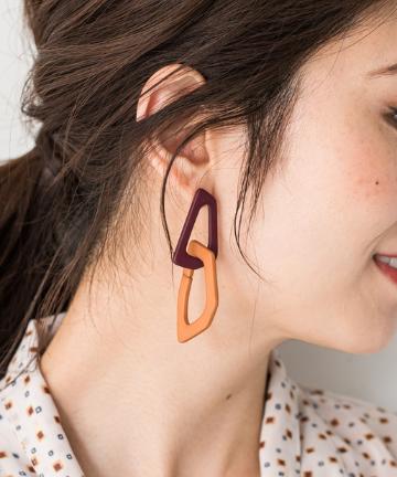 【ADIA KIBUR】ウッドレッドピアス