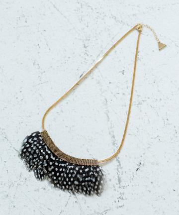【serefina】ドット柄フェザーネックレス
