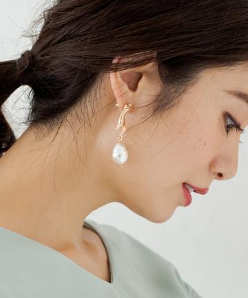 【ZHUU】ハンドパールピアス