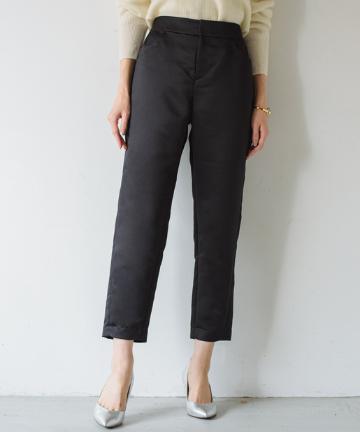 サテンテーパードパンツ