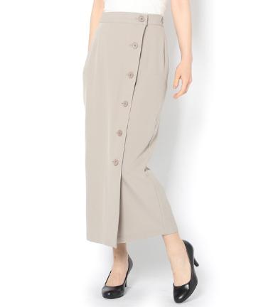 梨地ボタンタイトスカート