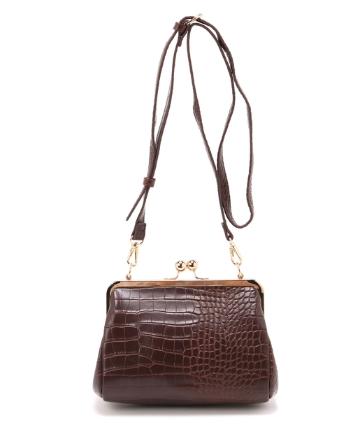 がま口クロコ柄ショルダーBAG