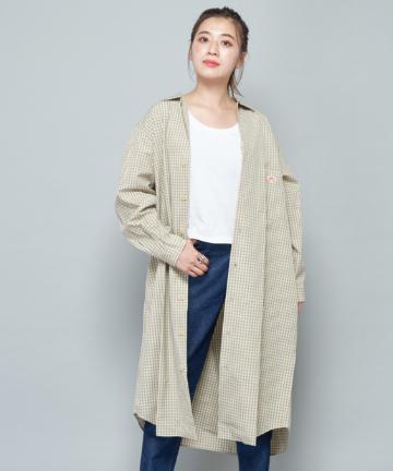 【DANTON/ダントン】ギンガムチェック柄シャツワンピース