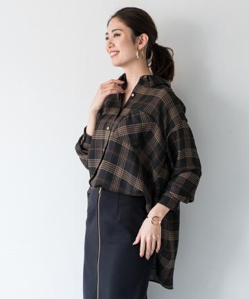 チェックフレアシャツ
