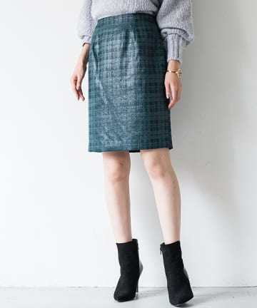 チェックジャガードスカート