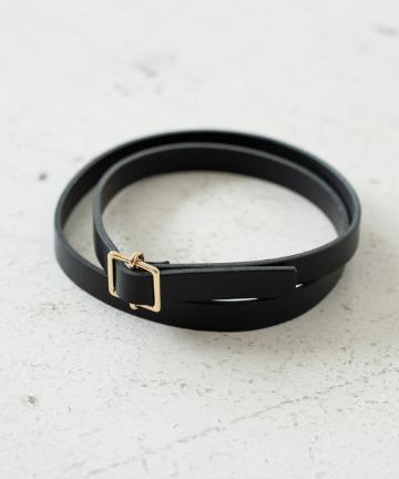 スクエアバックルスリムベルト