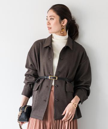 ツイードシャツジャケット