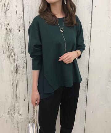 バックシフォンカットソー