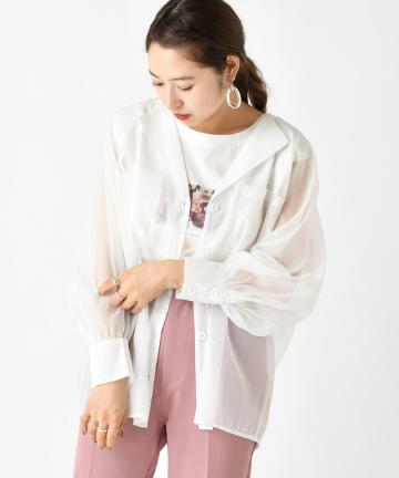 シアーロングシャツ