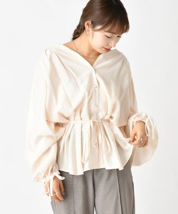 ラグランギャザーブラウス