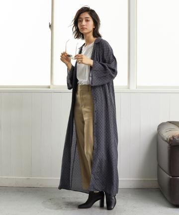小紋柄シャツワンピース【オンラインストア限定商品】