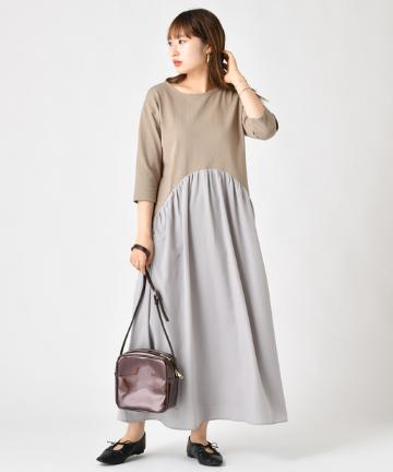 ラウンドギャザーワンピース