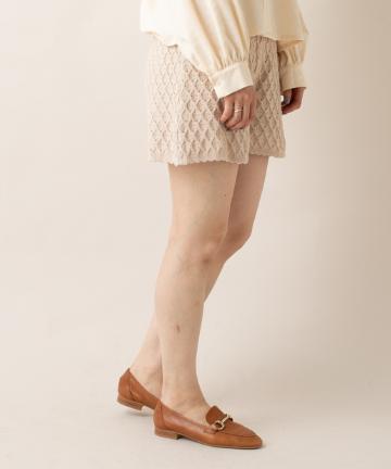 ［ｍline ]ワッフルニットショートパンツ/セットアップ