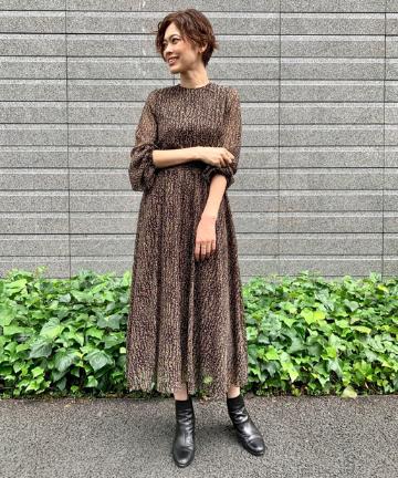 リーフプリントワンピース
