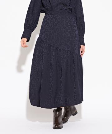 【Awfully】ジャガードレオパードバルーンスカート