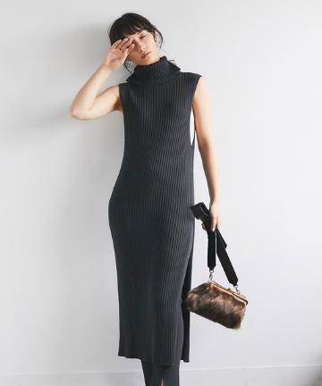 ロングニットベスト