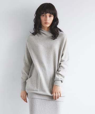 ウールカシミヤフードニット