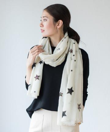 【CITRUS】ウール星柄ストール