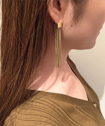 【JENNY BIRD】細チェーンピアス