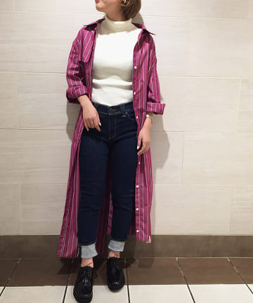 【Awfully】トレンチシャツワンピース