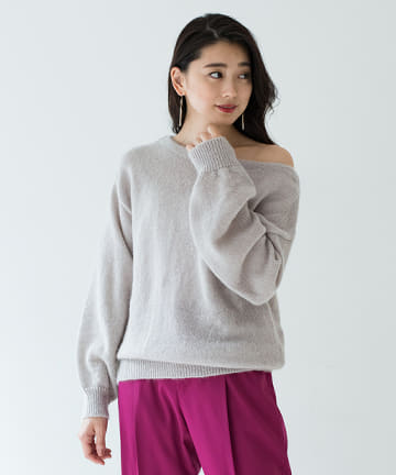 2wayモヘアニット