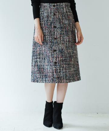 ツイードラメスカート