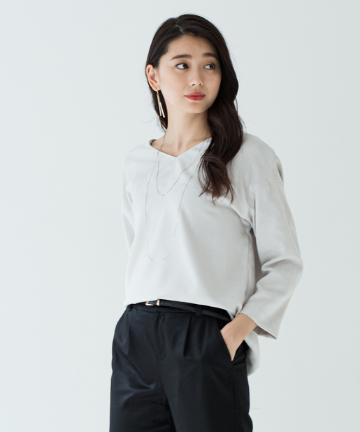 フェイクスエードブラウス