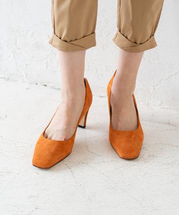 【FABIO RUSCONI】 スエードパンプス