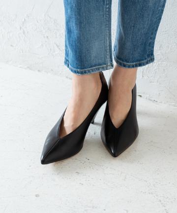 【FABIO RUSCONI】深Vパンプス