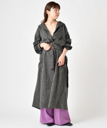 ツイードライクサファリワンピース