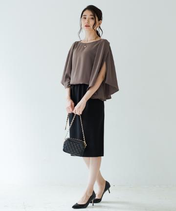 フレアスリーブワンピース