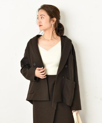 ヘリンボンダブルジャケット