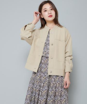 チェック柄ショートシャツジャケット