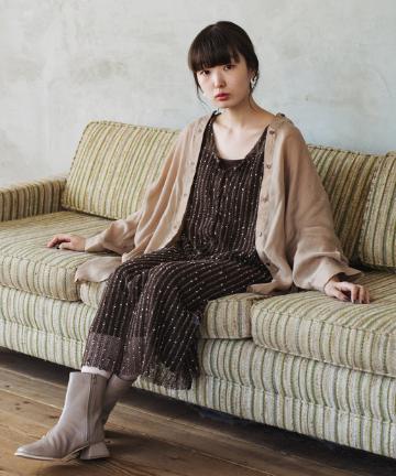 重ね着メッシュワンピースSET