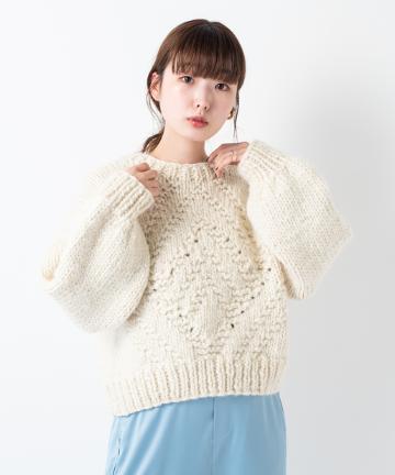 ポカラショートジャガードハンドニット