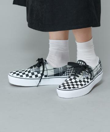 【VANS/バンズ】型止めチェック柄プラットフォームエラ