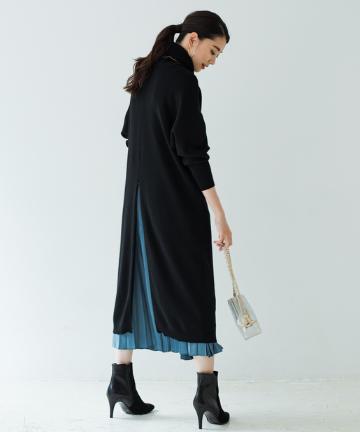 ZIPスリットワンピース