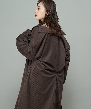 バックタックコーデュロイシャツワンピース