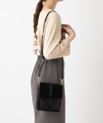ミニスエード結び目バッグ