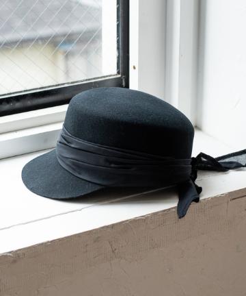 【SENSI STUDIO】バックリボンキャスケット