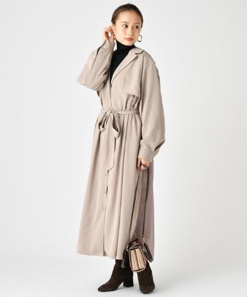 バックシャントレンチワンピース