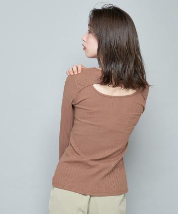 バックオープンデザインロンT