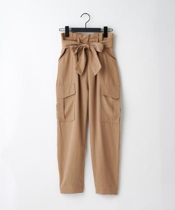 リボン付タックカーゴパンツ