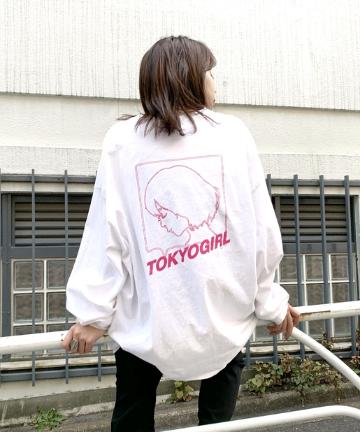 【WEB限定】東京ガールスーパービッグルーズシルエット/バックプリントロンTEE