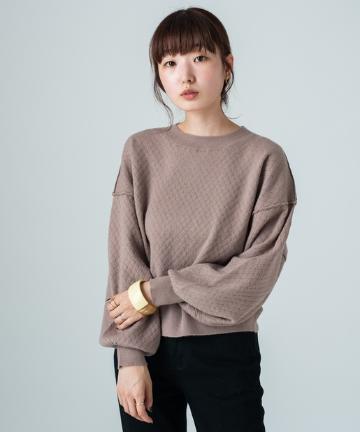 キルティング編みニット-B